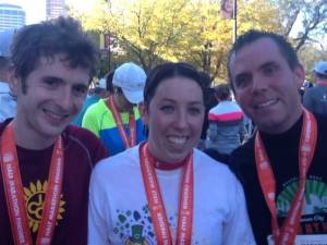 Sam, Jenny, and Jason at KC Half Marathon 2012