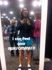 Nothing like a selfie in the mirror - I also am not advocating socks and flip flops, but it was colder than I packed for.
