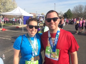 I've got my motivator on my left (Jason) and my motivation around my neck (my 3rd place age group medal and my finisher medal). Not everyday is a Bad Day.